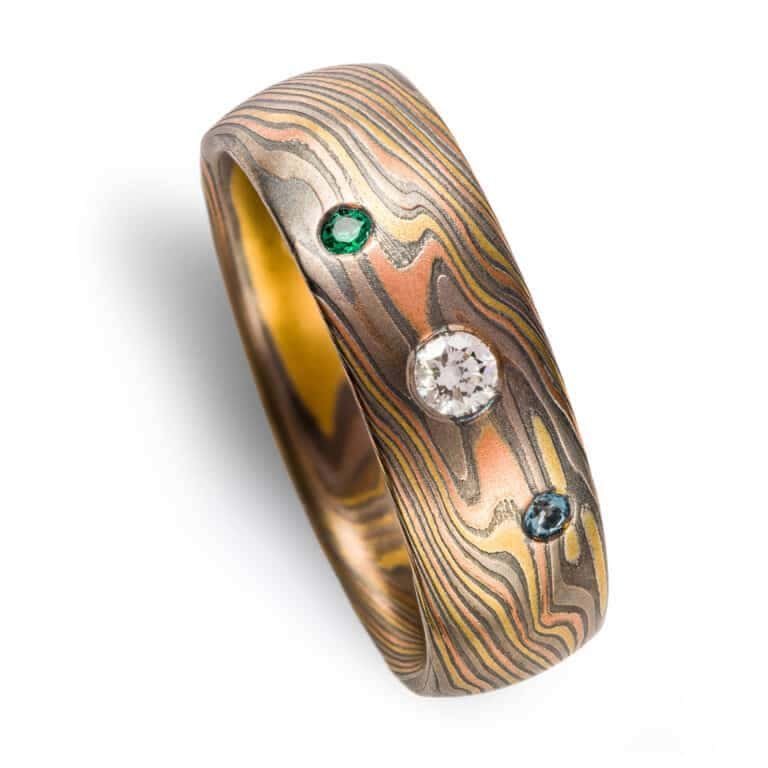 18kt Gold, Aquamarine, Diamond, Emerad, Etched and Oxidized, Firestorm, Low Dome, Palladium, Red Gold, SETTING, Silver, Stone, Twist, Yellow Gold