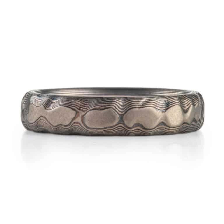 Nightfall Ring in Mokume Guri Bori Pattern - Image 3