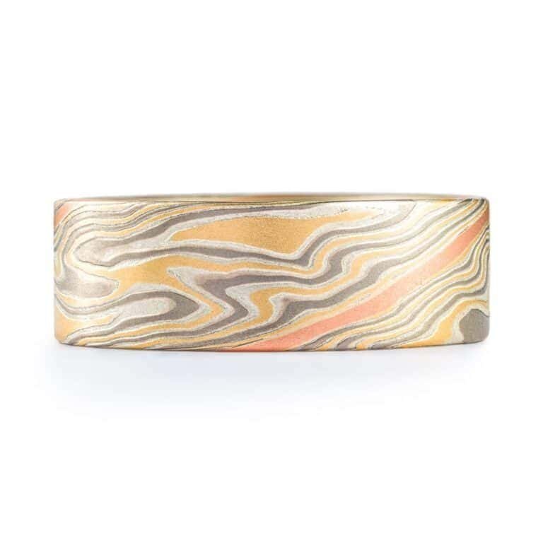 Flat Profile Mokume Gane Band - Image 3