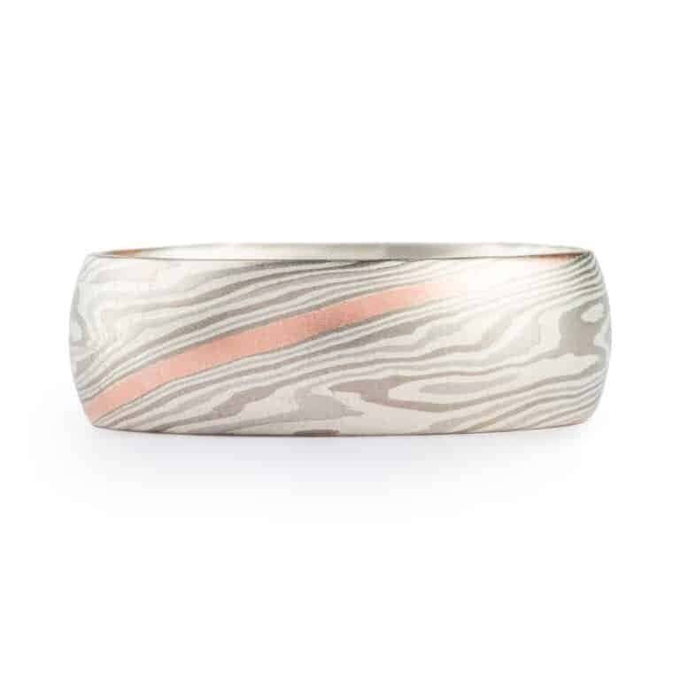 Elegant Twist Mokume Ring in Custom Palette with Stratum - Image 3