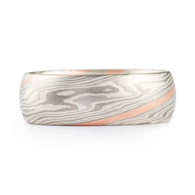 Elegant Twist Mokume Ring in Custom Palette with Stratum - Image 2