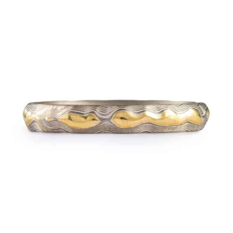 Gold Ridgeline  Mokume Guri Bori Ring - Image 2