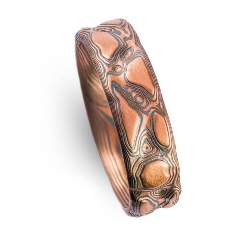 Eclectic Mokume Gane Ring Set - Image 5