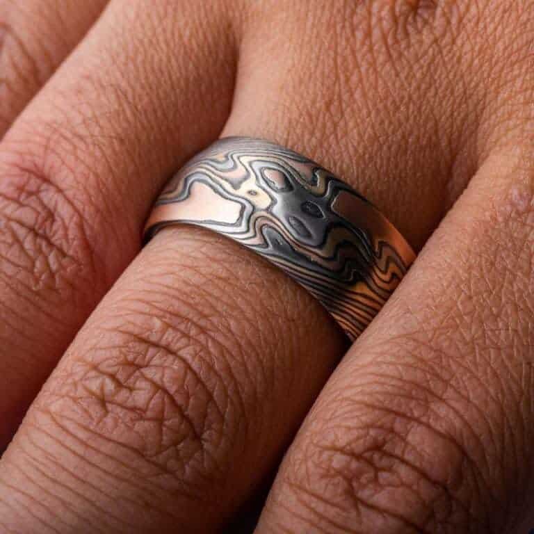 Mokume Gane Kazaru Wide Ring - Image 5