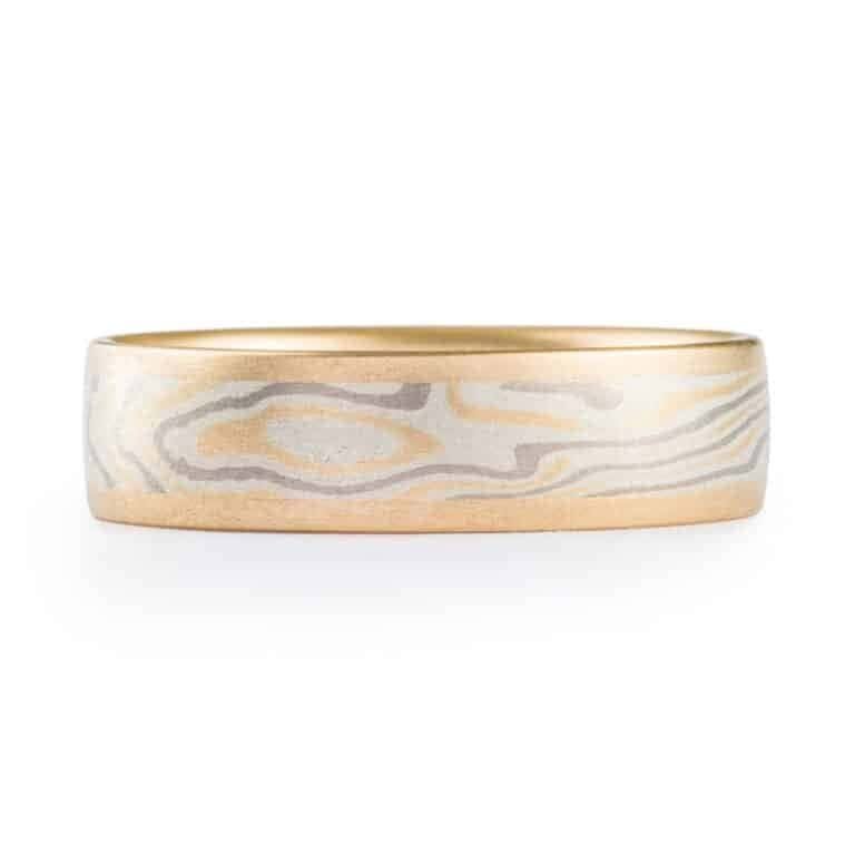 Gold Edged Mokume Gane Ring