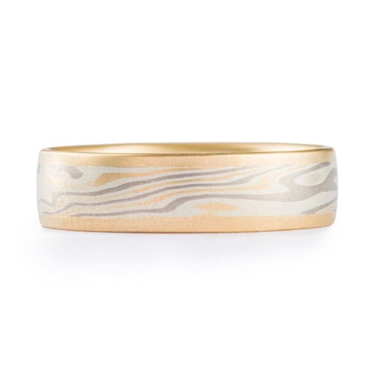 Gold Edged Mokume Gane Ring - Image 3