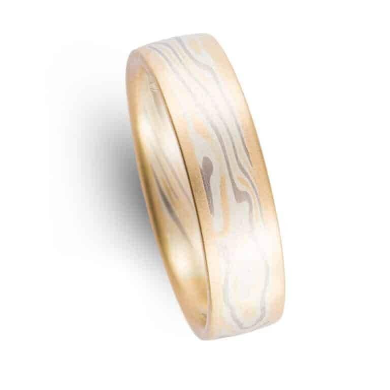 Gold Edged Mokume Gane Ring - Image 4