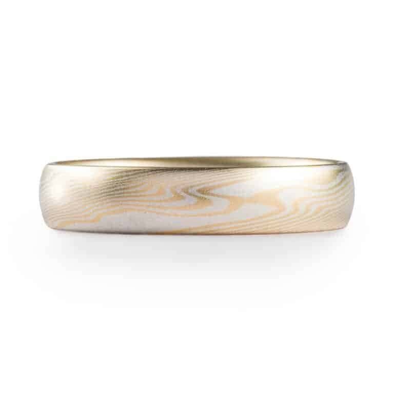 Subtle and Classic Mokume Wedding Band - Image 3