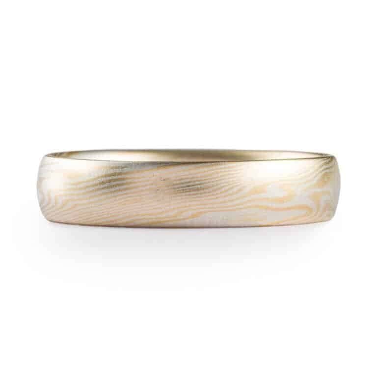 Subtle and Classic Mokume Wedding Band - Image 2