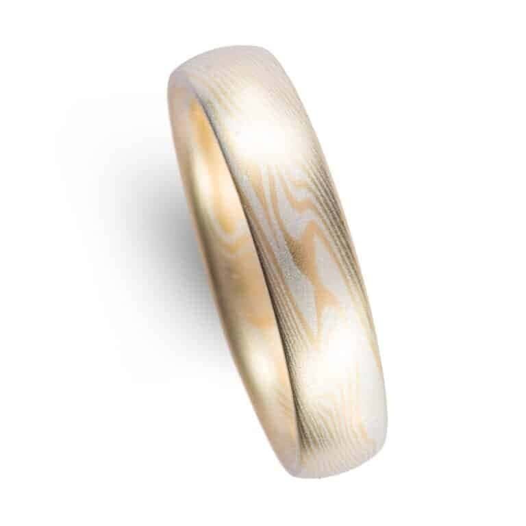 Subtle and Classic Mokume Wedding Band - Image 4