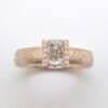 Diamond  Mokume Engagement Ring