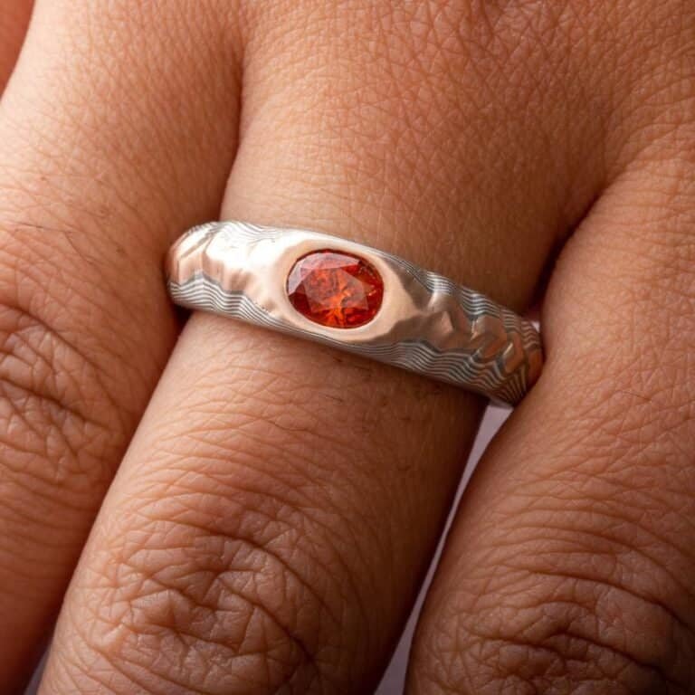 Mountain Summit Mokume Ring - Image 5