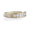 Channel Set Diamonds in Gold Mokume Gane Ring - Image 2