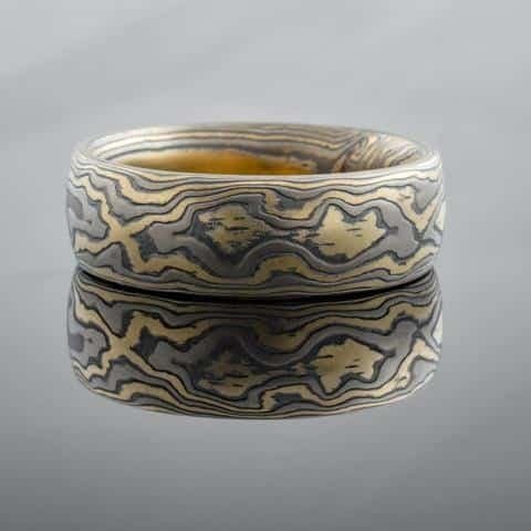 Artisan-Crafted Mokume Gane Ring - Image 2