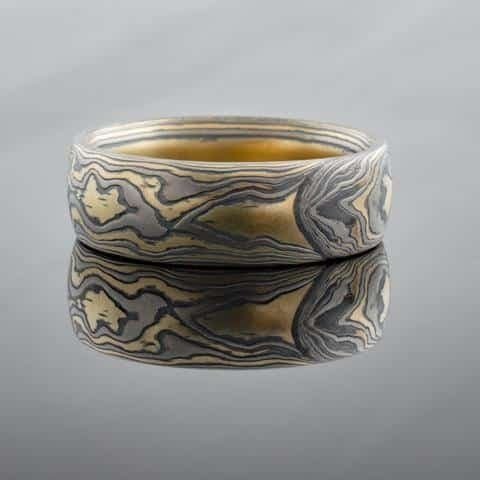 Artisan-Crafted Mokume Gane Ring - Image 3