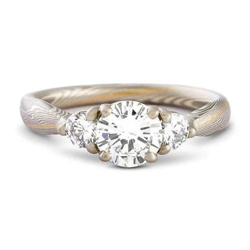 Luxurious Wedding Ring with 22k Gold Stratum - Image 3