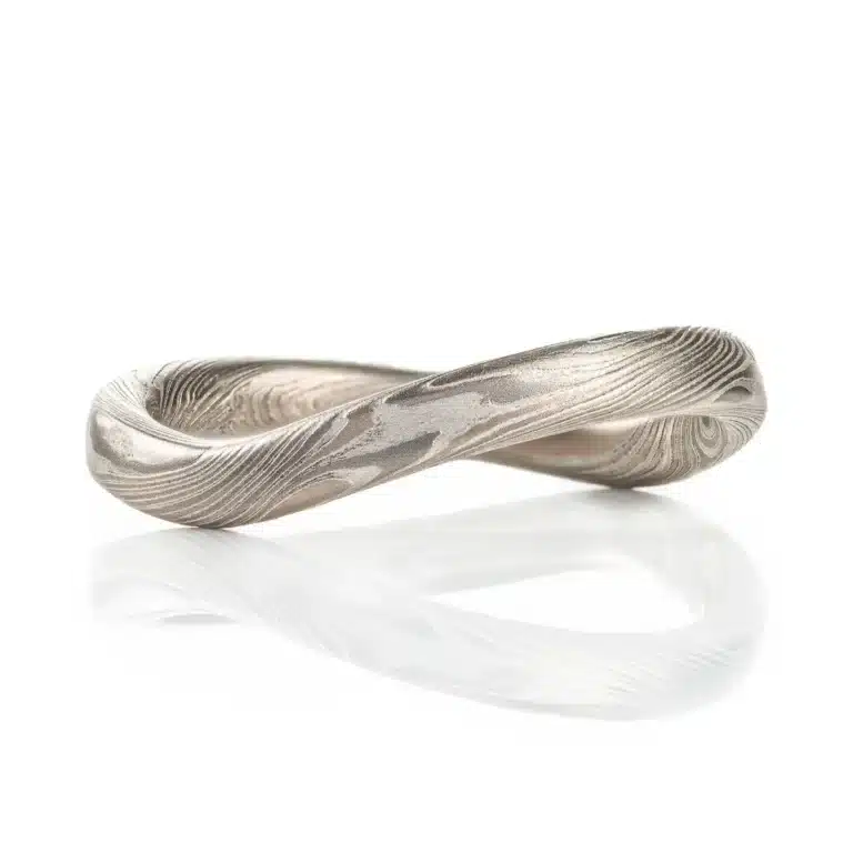 Star Crossed Mokume Gane Three Ring Set - Image 5