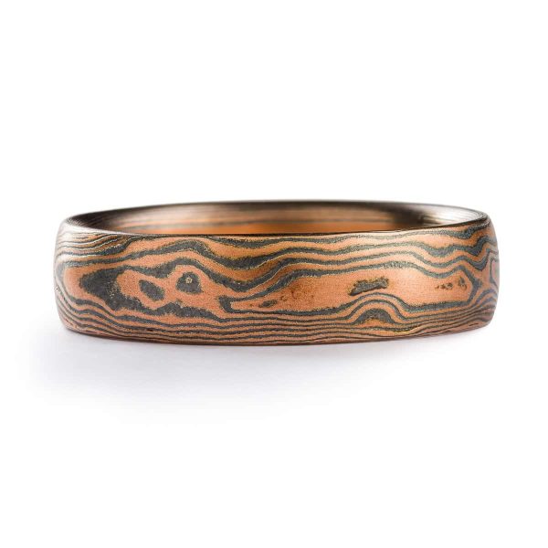 Etched and Oxidized, Flame, Low Dome, Woodgrain