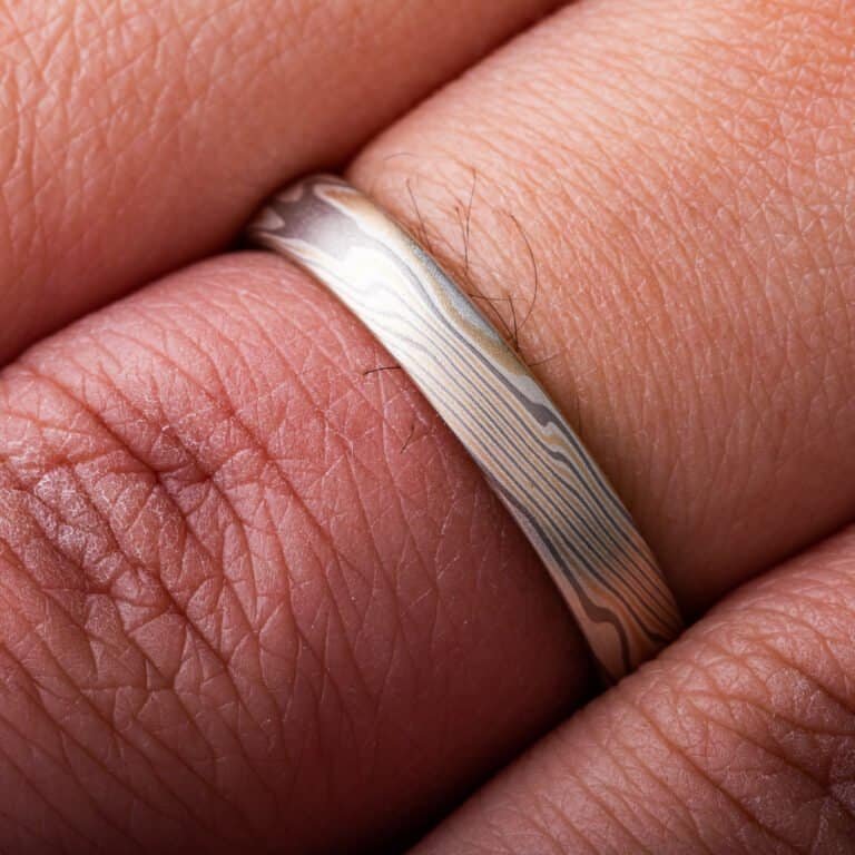 Refined Wedding Band in Twist Pattern - Image 5