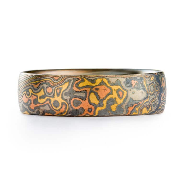 Hand Crafted Mokume Gane Wedding Ring - Image 3