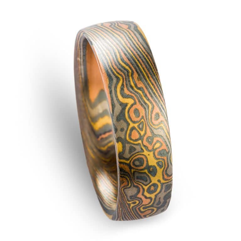 Hand Crafted Mokume Gane Wedding Ring - Image 4