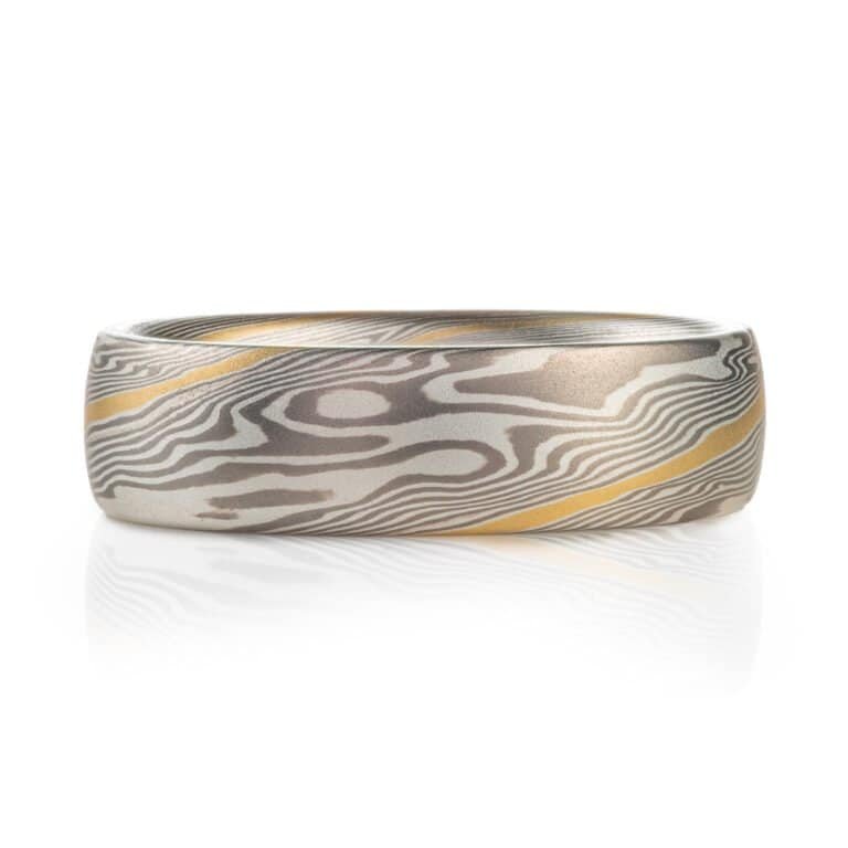 mokume twist ring with stratum